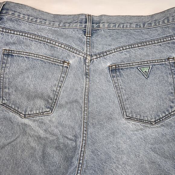 GUESS Jean Shorts Mens Size 40 Baggy Jorts Hip Hop Dad True Vintage Streetwear - Picture 10 of 13